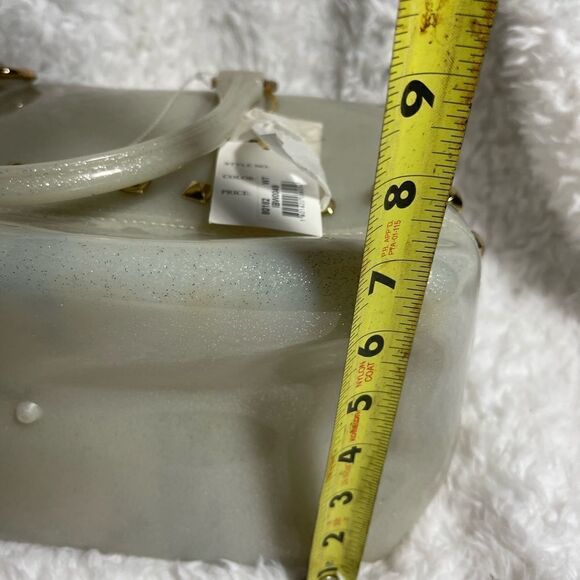 COPY - Candy jelly translucent silicone handbag with glitter texture and gold s… - Picture 5 of 8